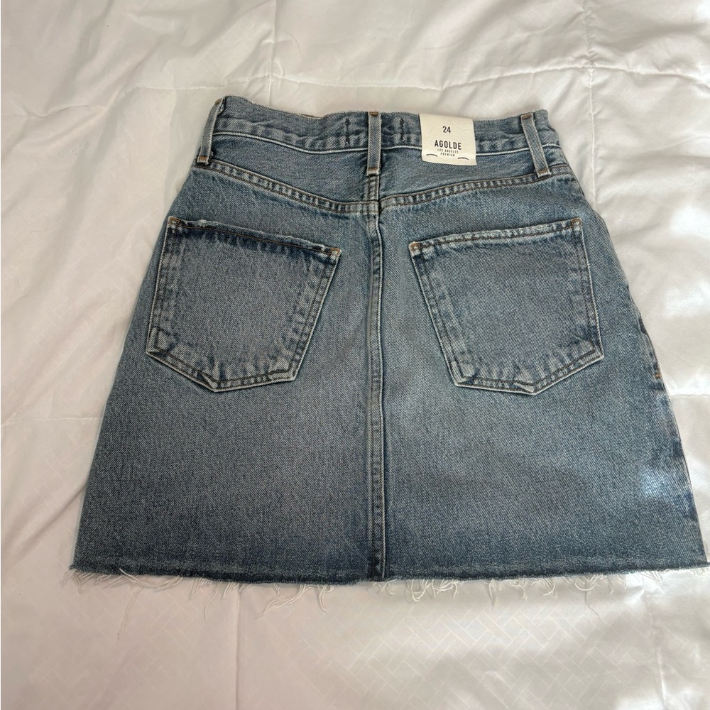 Agolde Jean High Rise Mini Skirt - Picture 5 of 7
